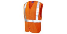 Muddiford ISO 20471 Cl 2 LFS Railway Waistcoat (EN 14116) EN 1149 HV Orange